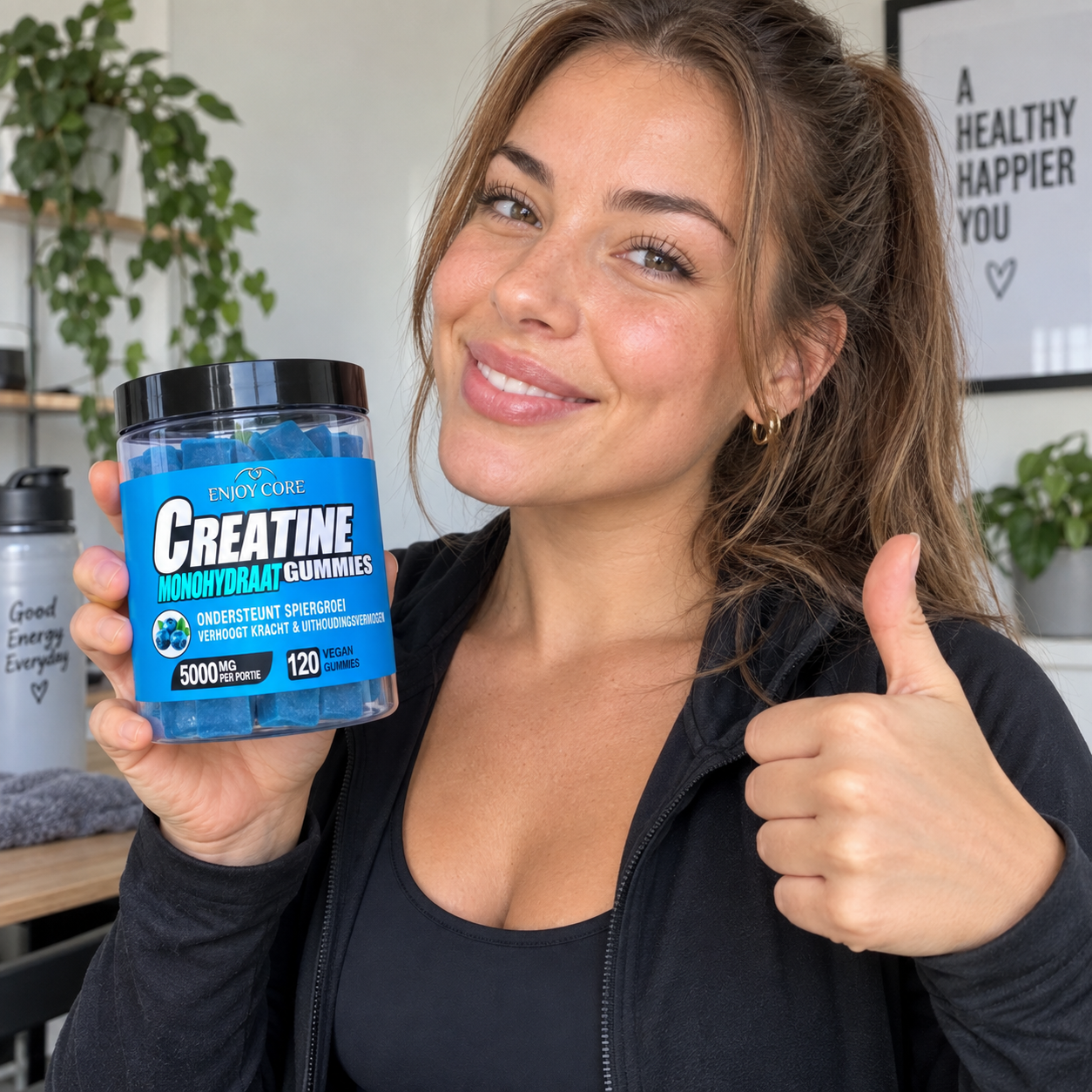 Enjoy Core Creatine Gummies in een dagelijkse lifestyle setting