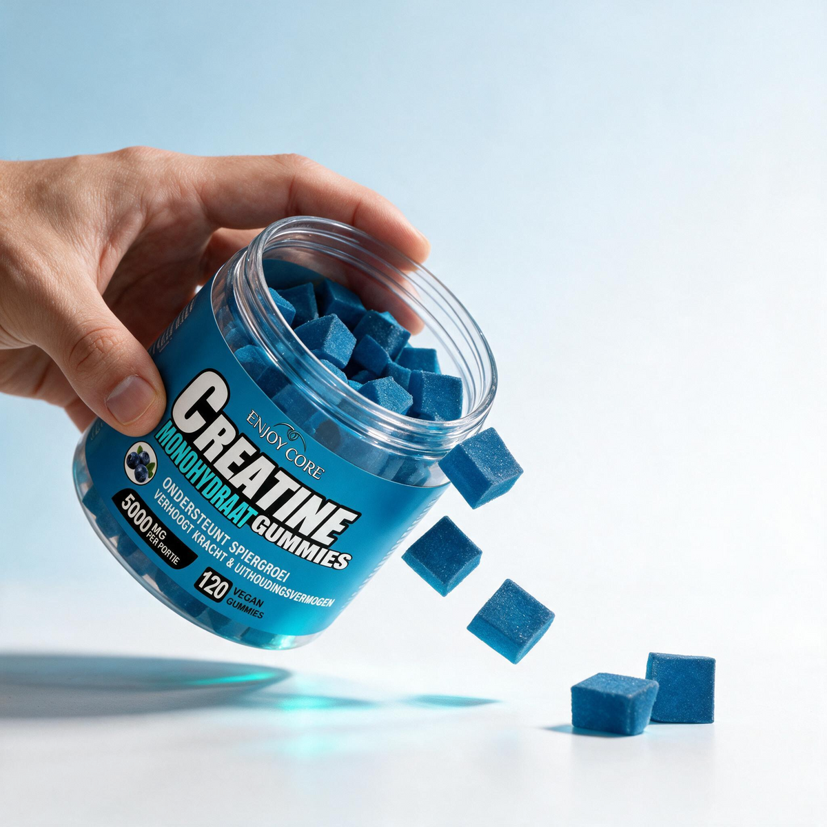 Creatine Monohydraat Gummies – Bosbessensmaak | 120 Vegan Gummies
